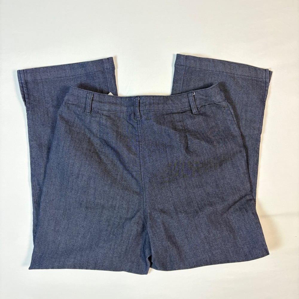 AnyBody Womens Dark Wash Straight Leg Denim Pants Blue Patch Pockets Size 10 - Picture 4 of 10